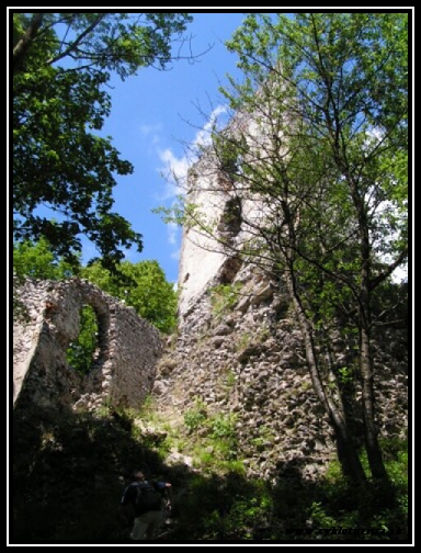 Hrad DOBR VODA - Vntorn hradby. 